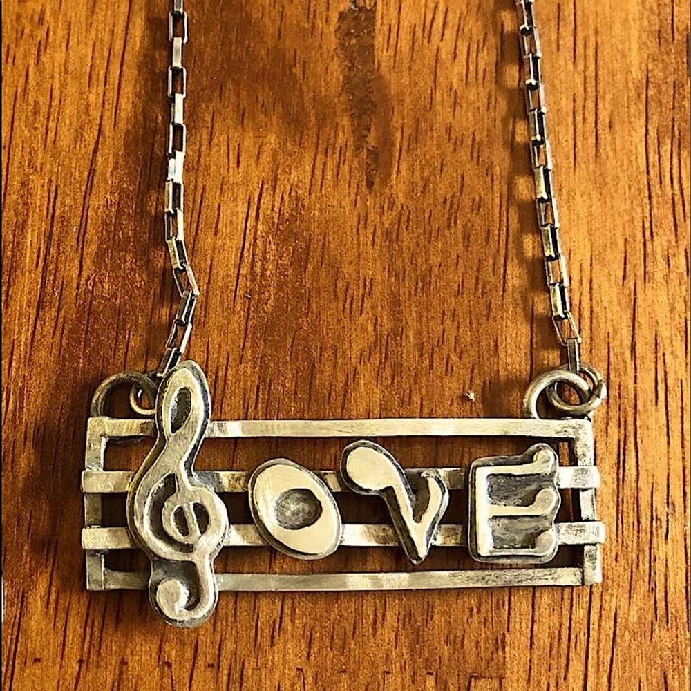 Handmade Sterling music 🎼 Love Necklace